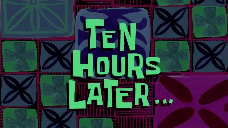 Classic Spongebob time card meme usage