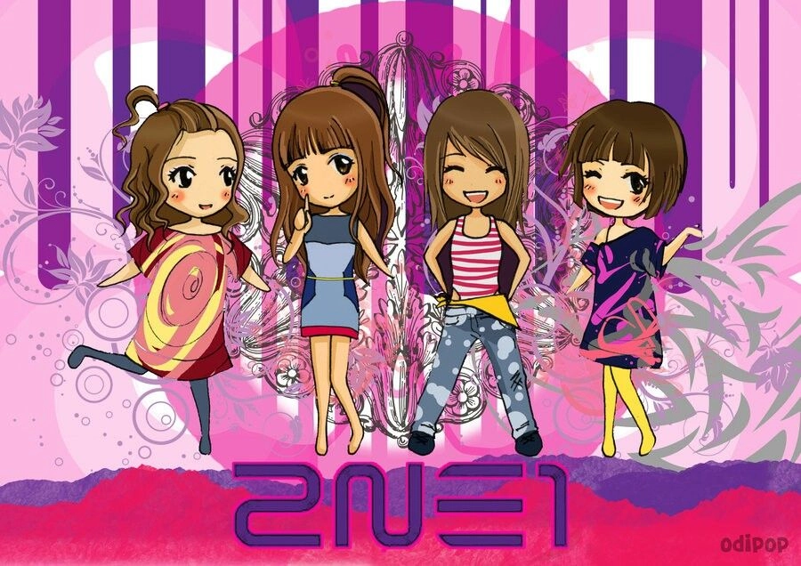 2NE1 Park Bom chibi looks fun and playful