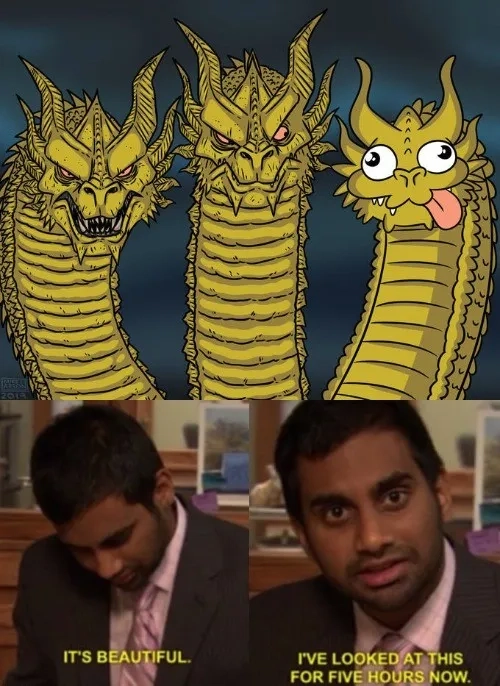 Blank template for a custom dragon meme