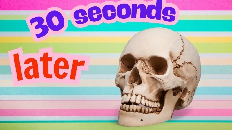 Using the 30 seconds later meme for a quick joke