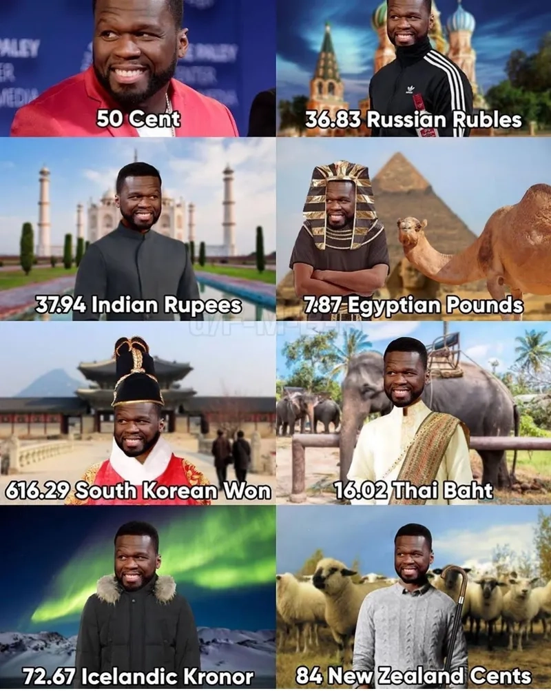 The memorable fat 50 Cent meme from a throwback performance.