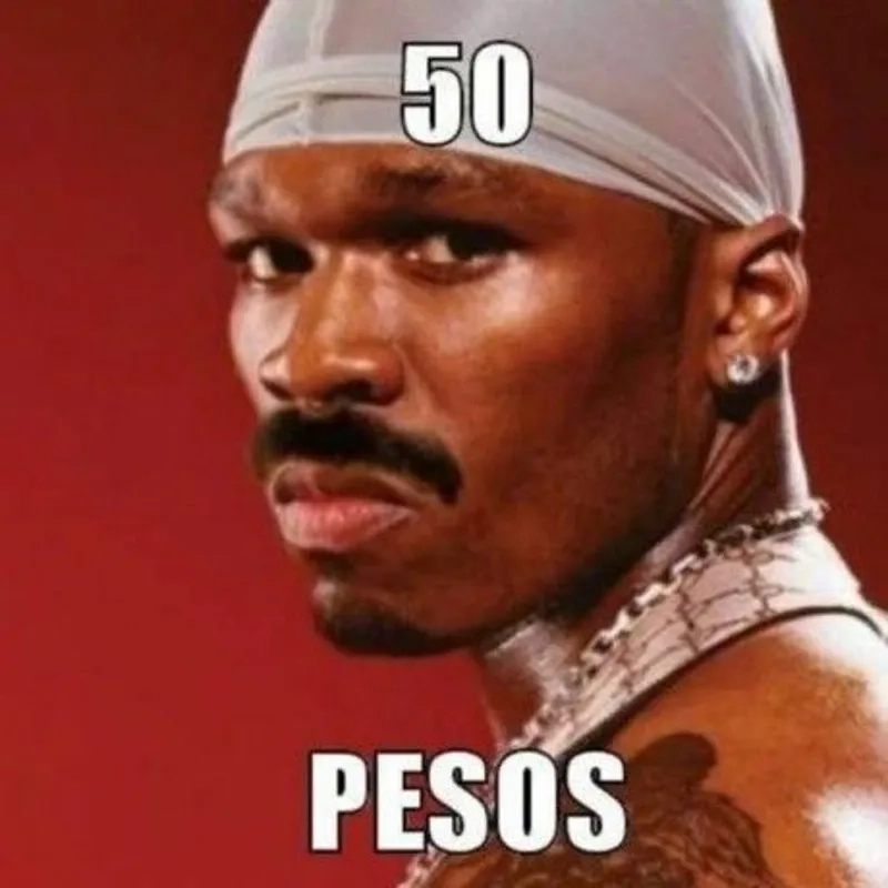 When you're done with the drama: the 50 Cent walking away meme.