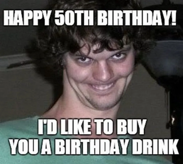 A cute 50th birthday cat meme
