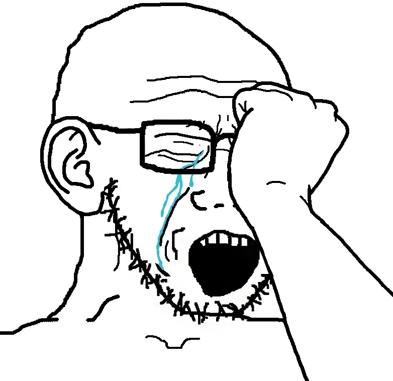 Sad crying meme reflecting online heartbreak