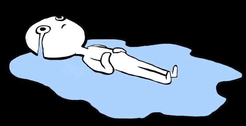 Laughing crying meme mixing humor and tears