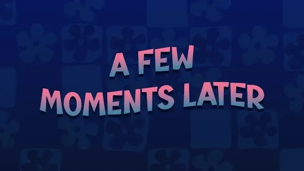 A scene of Spongebob a few moments later