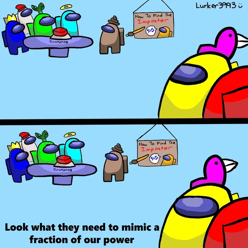 A blank fraction of my power meme template