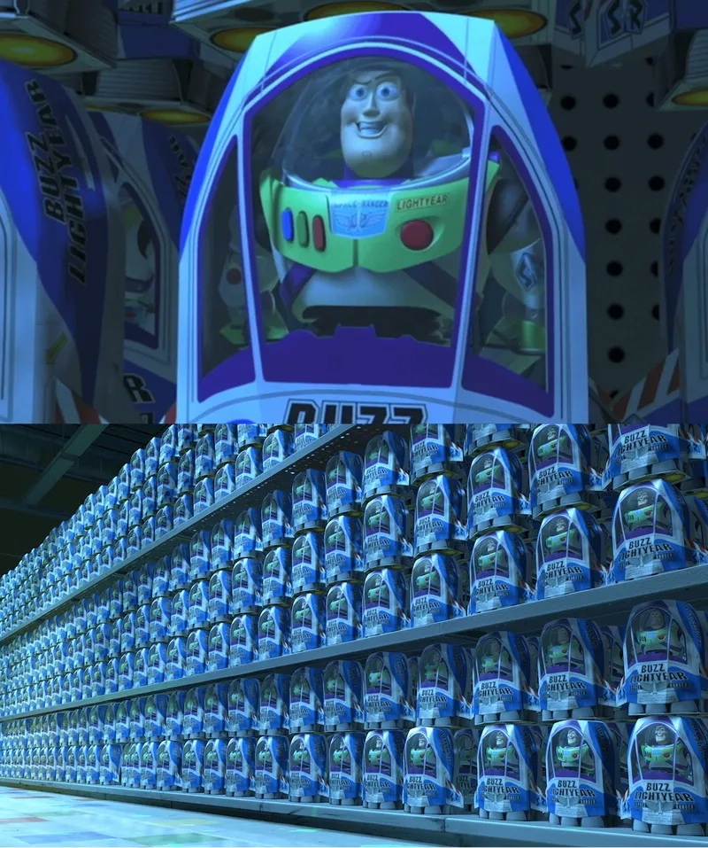 A blank Buzz Lightyear meme template