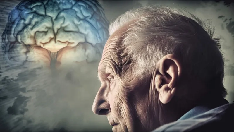 Brain scans showing the effects of Alzheimer's