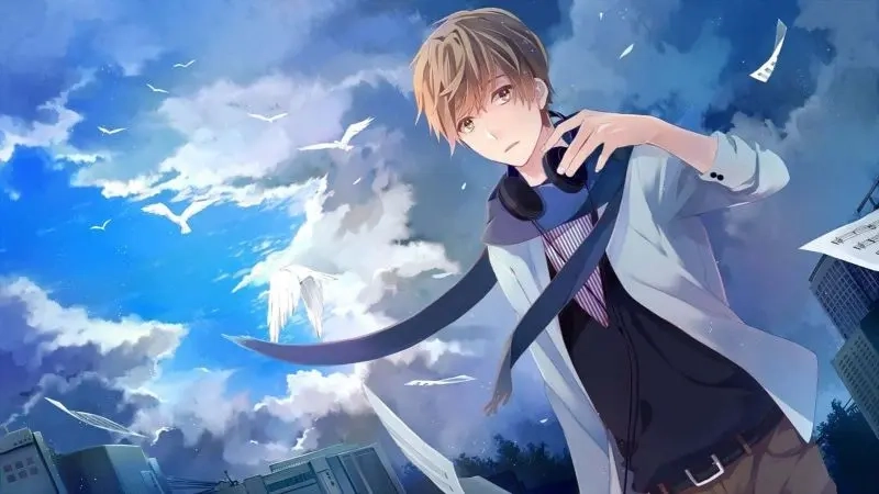 Music vibes in anime boy images of anime boy with headphones