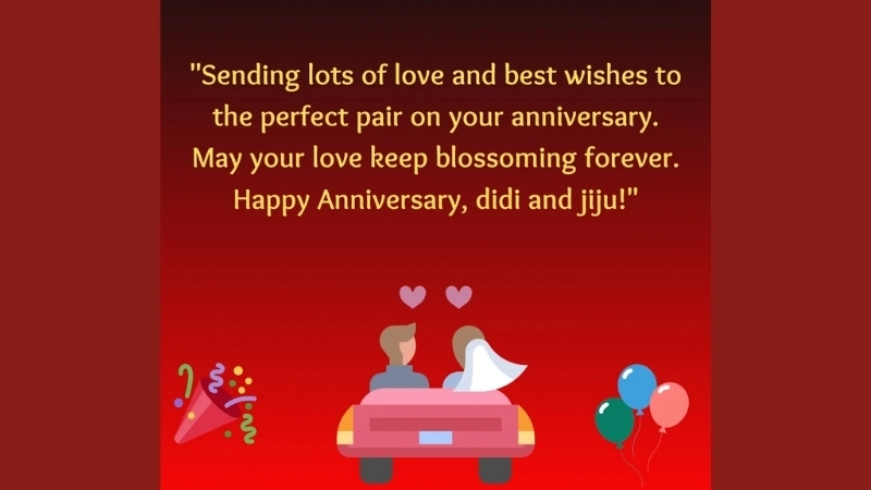 Heartfelt anniversary wishes for sister and jiju to cherish