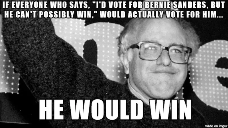 Top results from a Bernie Sanders meme generator