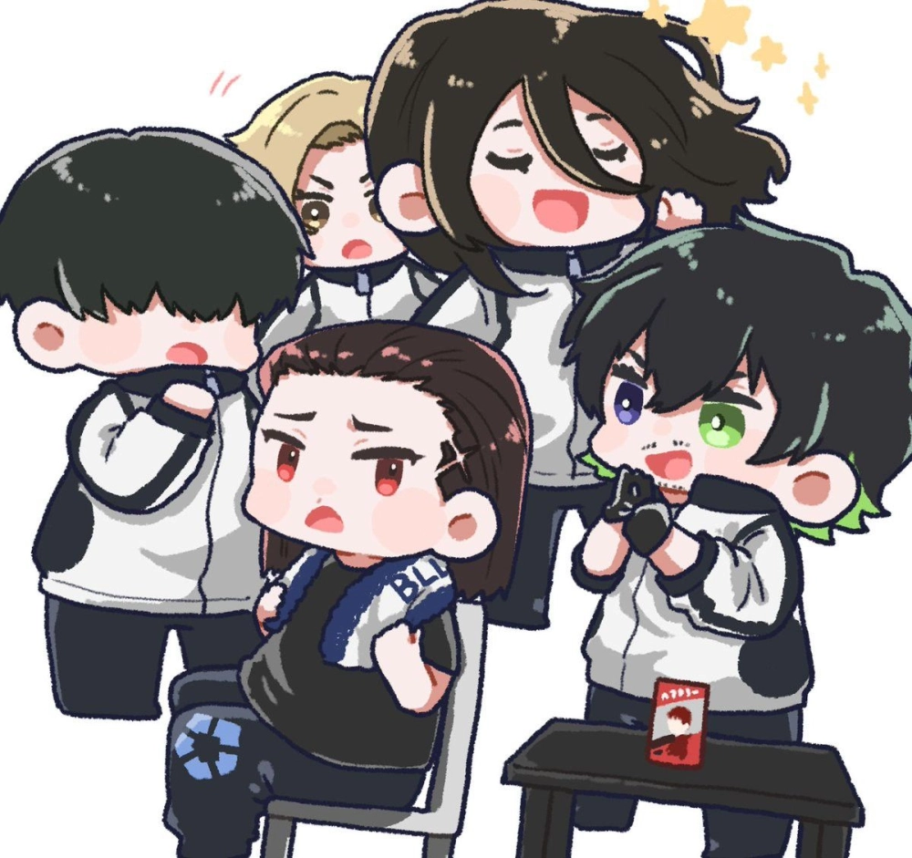 Blue Lock characters chibi lively vibe