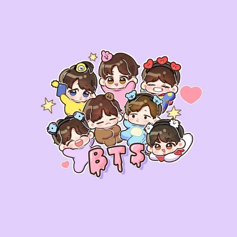 BTS chibi poster decorates walls with fun