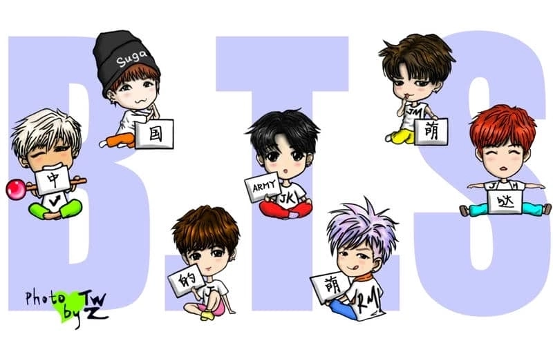 BTS chibi aesthetic adds soft cute energy