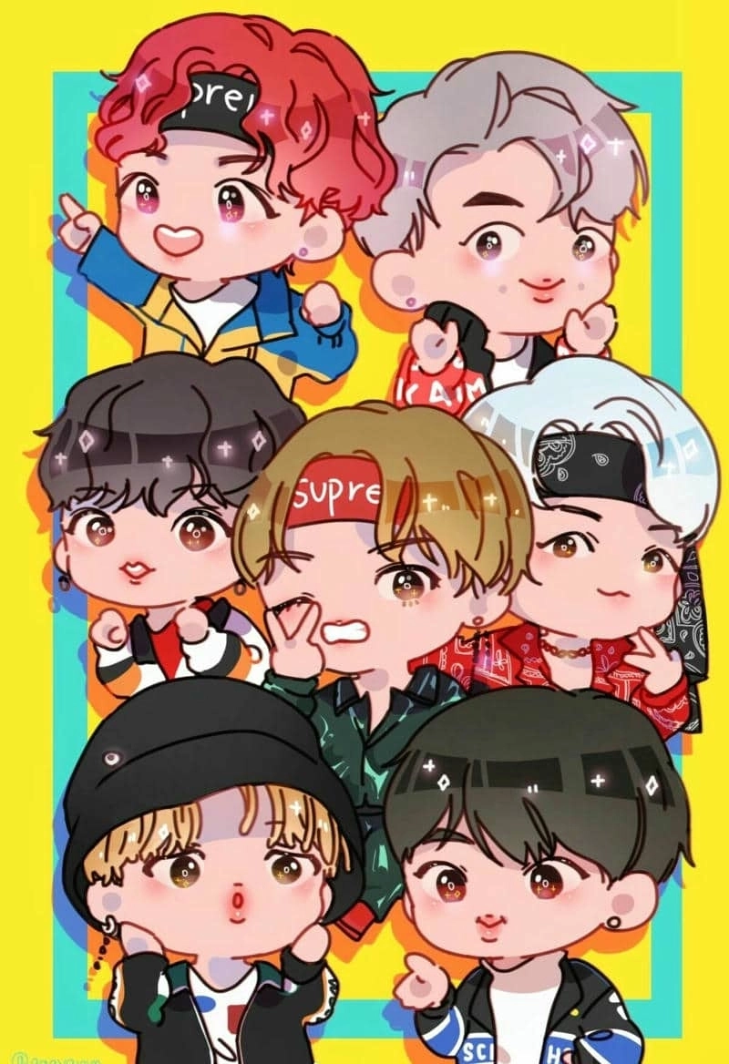 Chibi BTS art brings joy to every fan