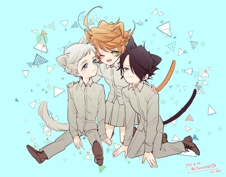 Lovely cute cat boy in vibrant anime style