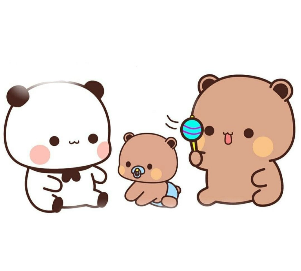 Cute chibi panda bear spreading charm and love