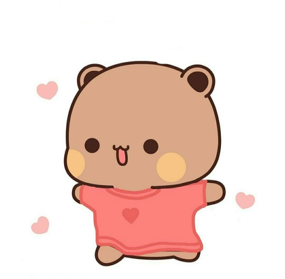 Kawaii chibi bear shining bright in daily life