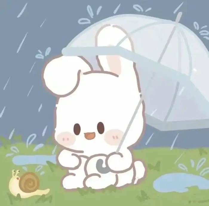 Chibi bunny cute spreading love in tiny form