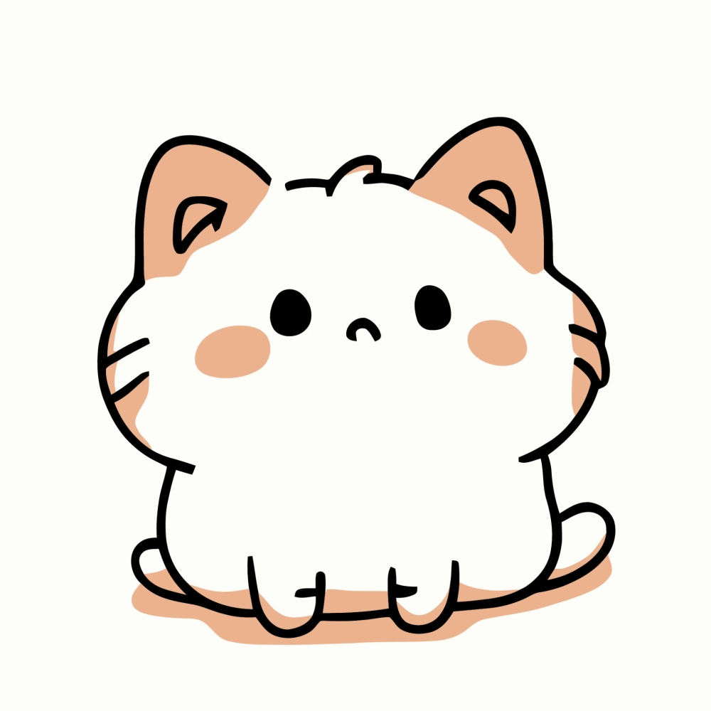 Anime cute chibi cat shining with innocence