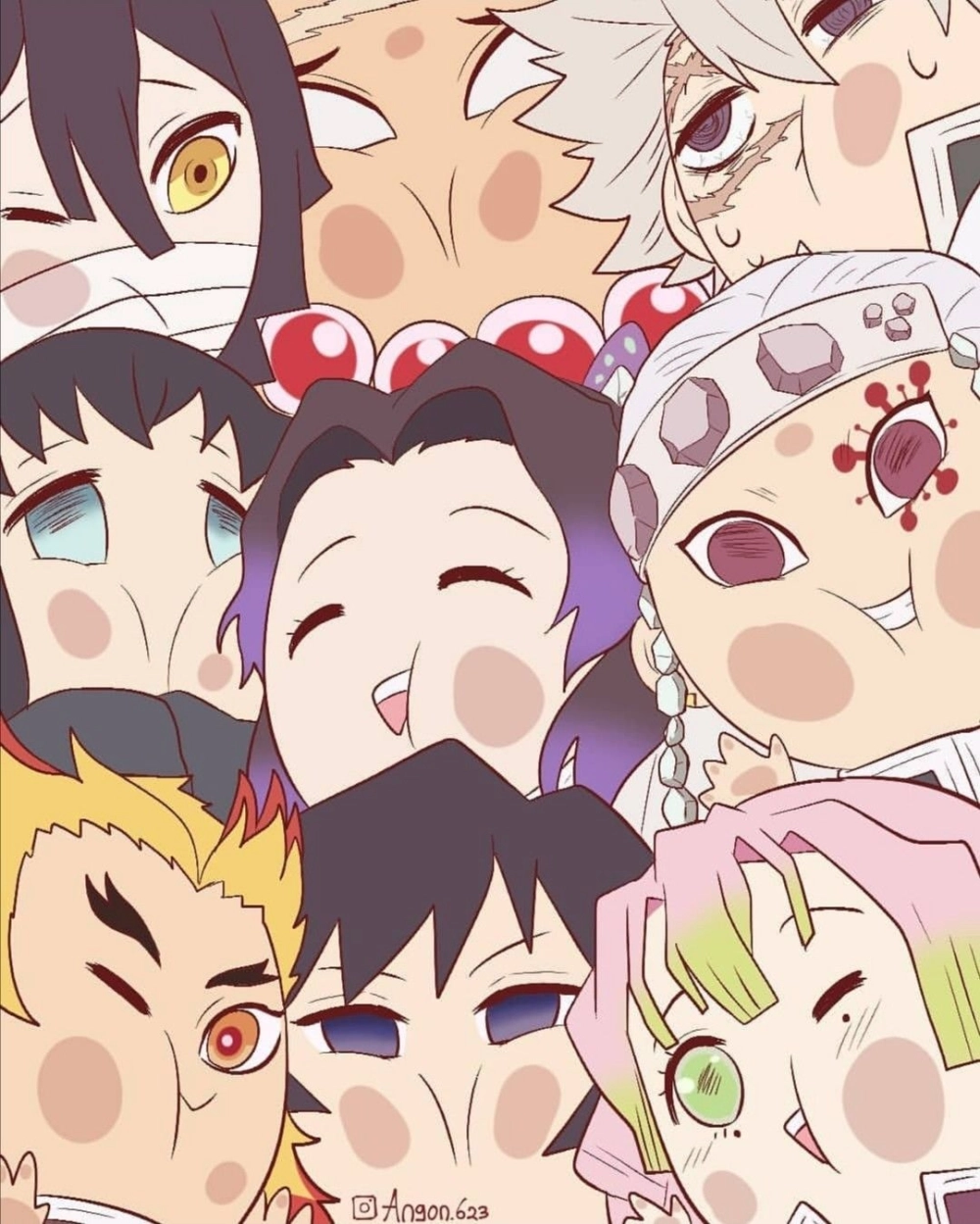 Demon Slayer chibi fanart creative art