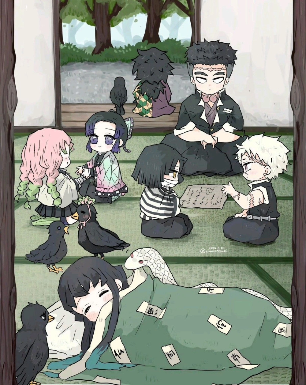 Demon Slayer chibi art bright and unique