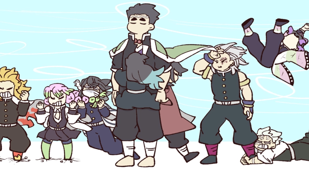 Demon Slayer chibi full of playful vibe