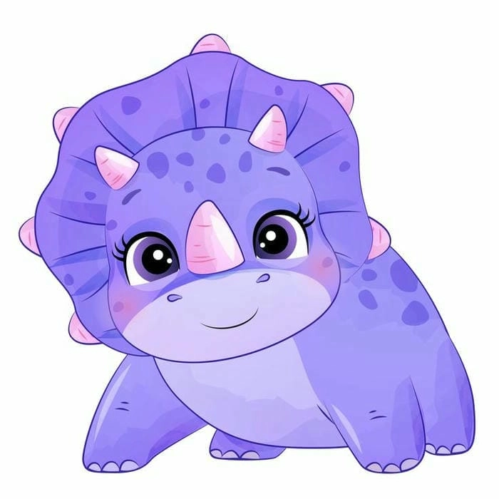 Chibi dinosaur drawing filled with tender charm