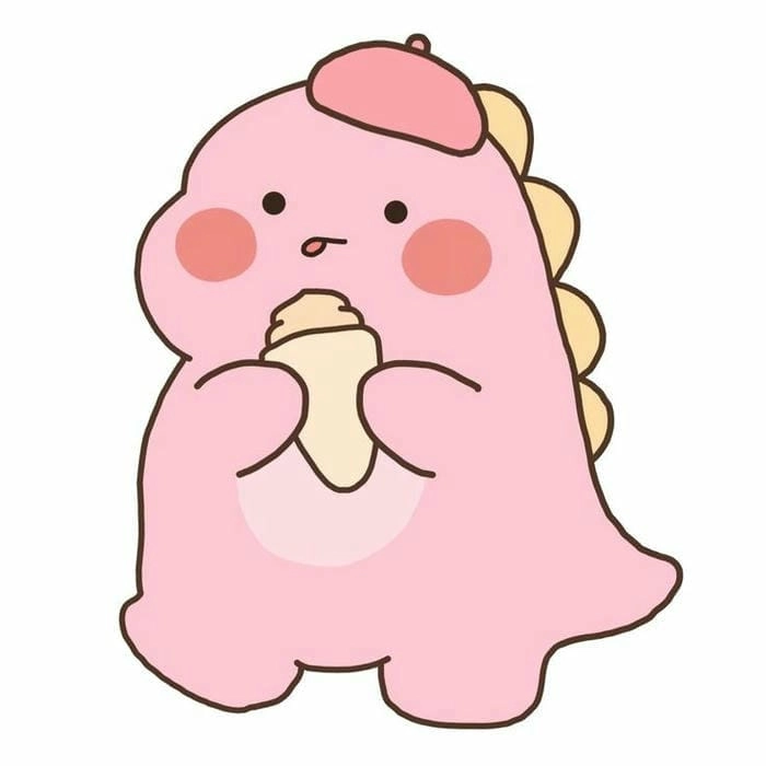 Kawaii dinosaur symbol of charm and innocence