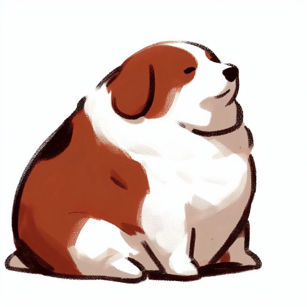 Kawaii chibi dog drawing filled with creativity