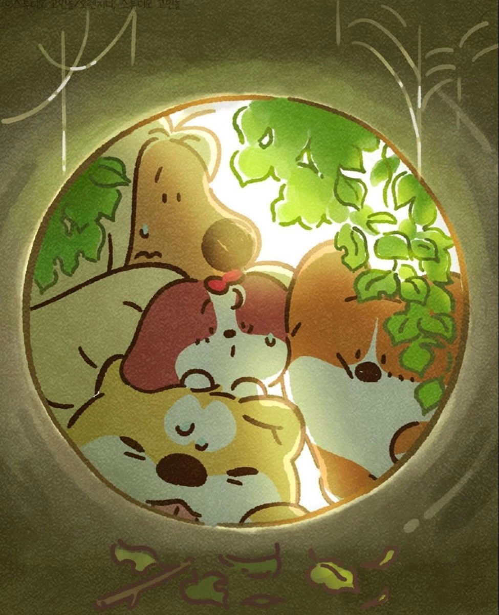 Chibi dog drawing filled with playful charm