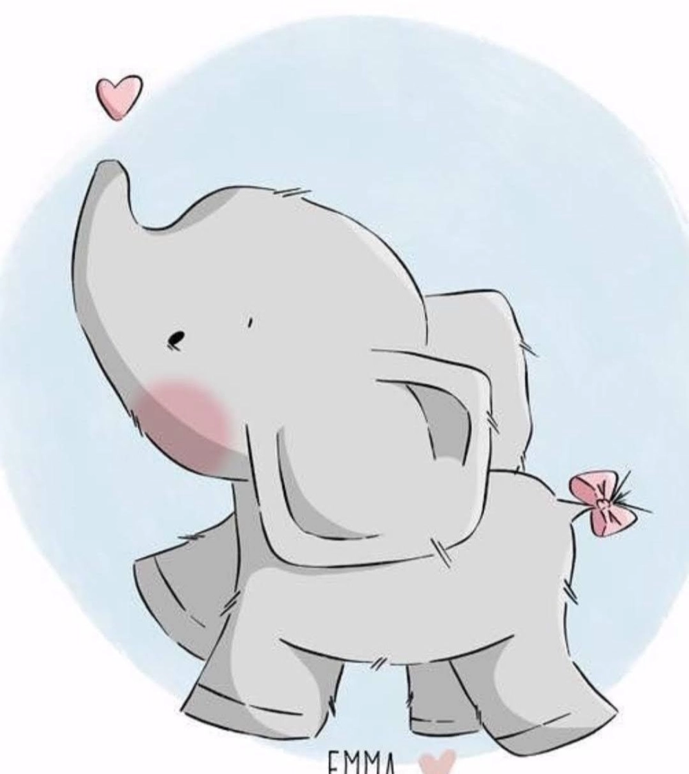 Chibi elephant vector perfect for creative art