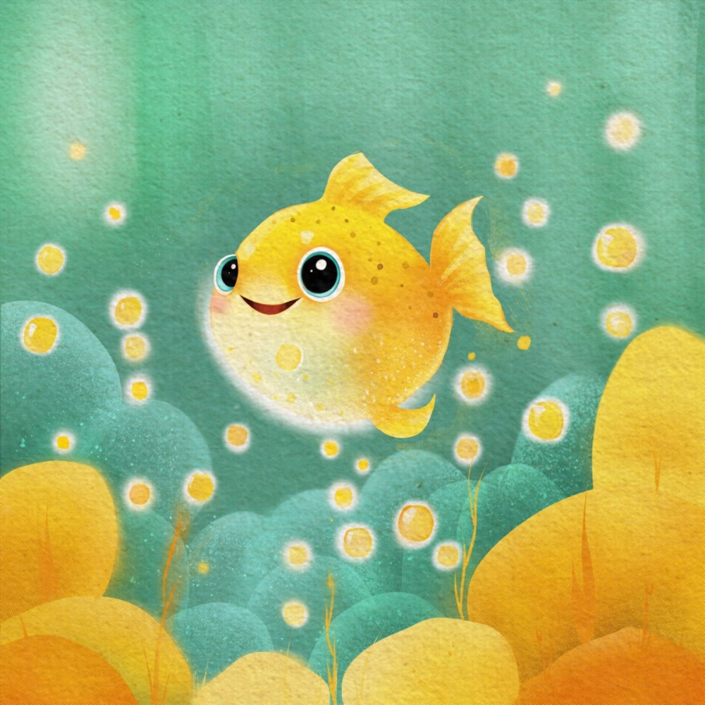 Chibi fish vector perfect for design and prints