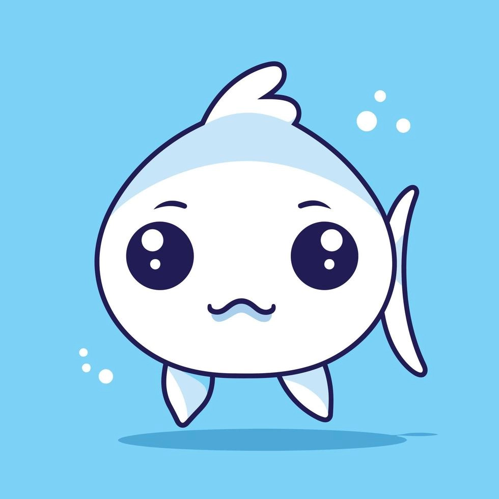 Chibi shark looking fierce yet full of kawaii fun
