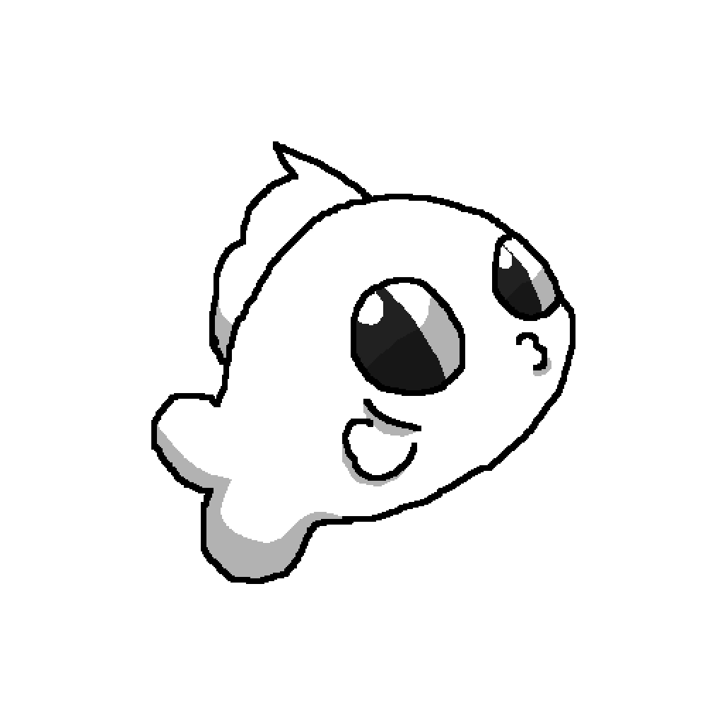 Cute chibi fish shining in colourful anime charm