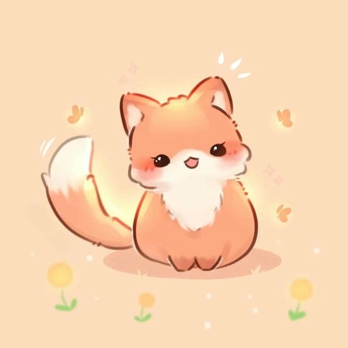 Chibi fennec fox looking sweet with big ears