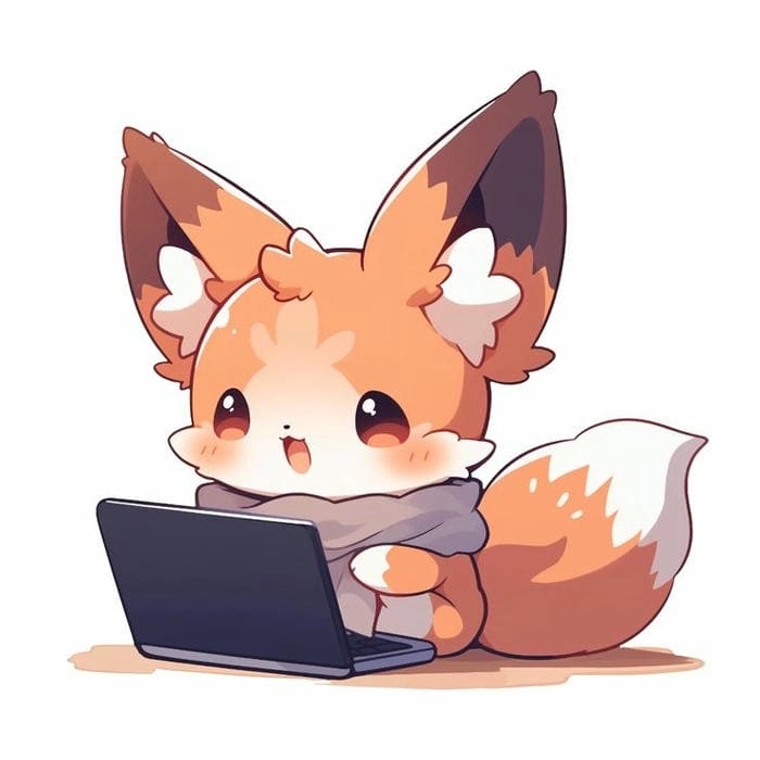 Chibi fox cartoon playful in every frame