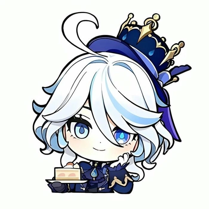 Chibi Furina shows playful hydro archon charm