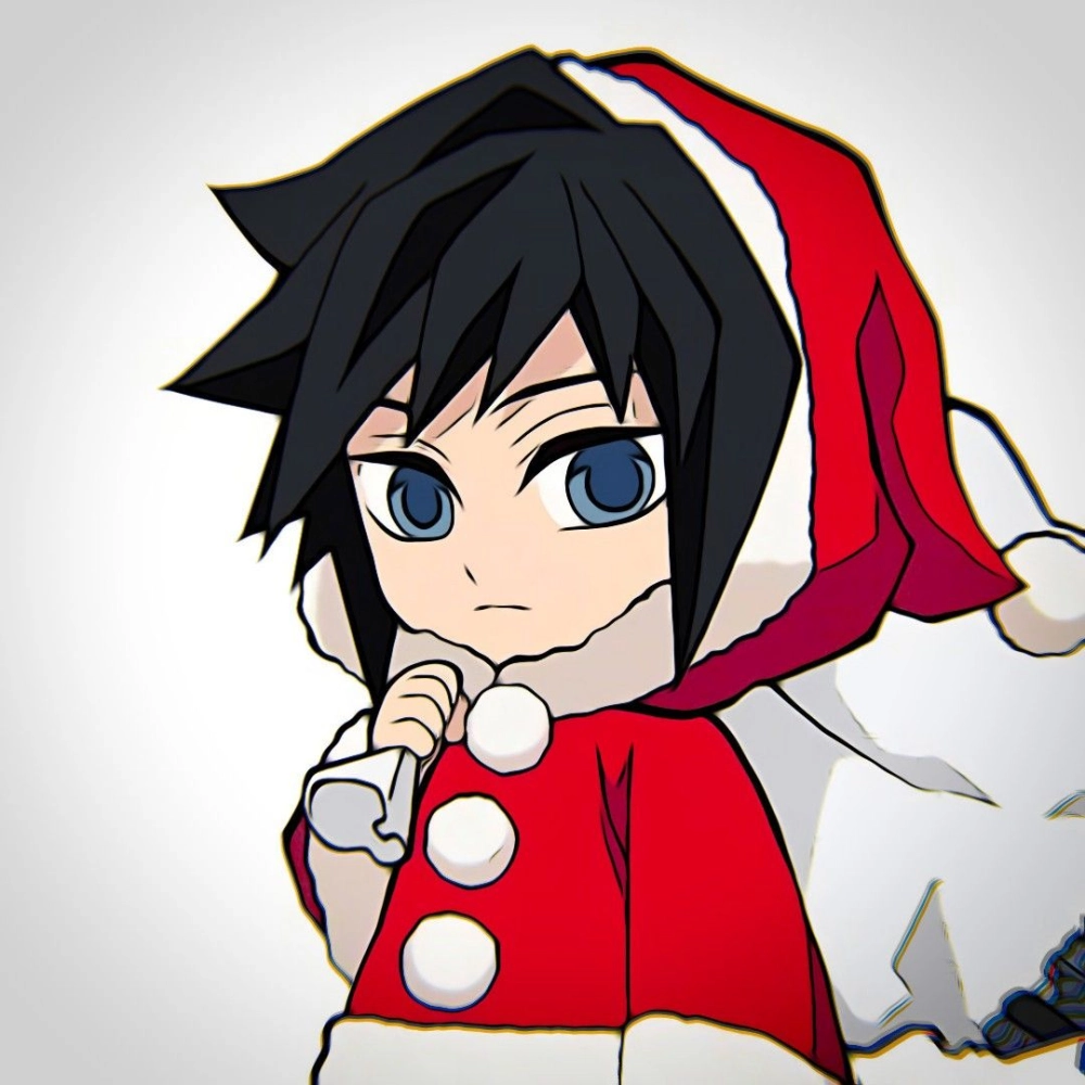 Giyu chibi art filled with soft energy