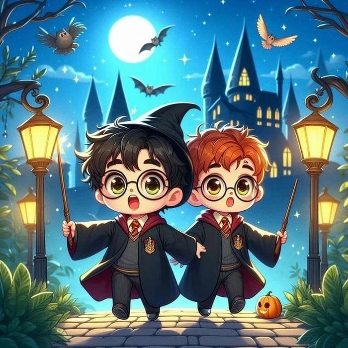 Harry Potter chibi cute spreads joy and charm