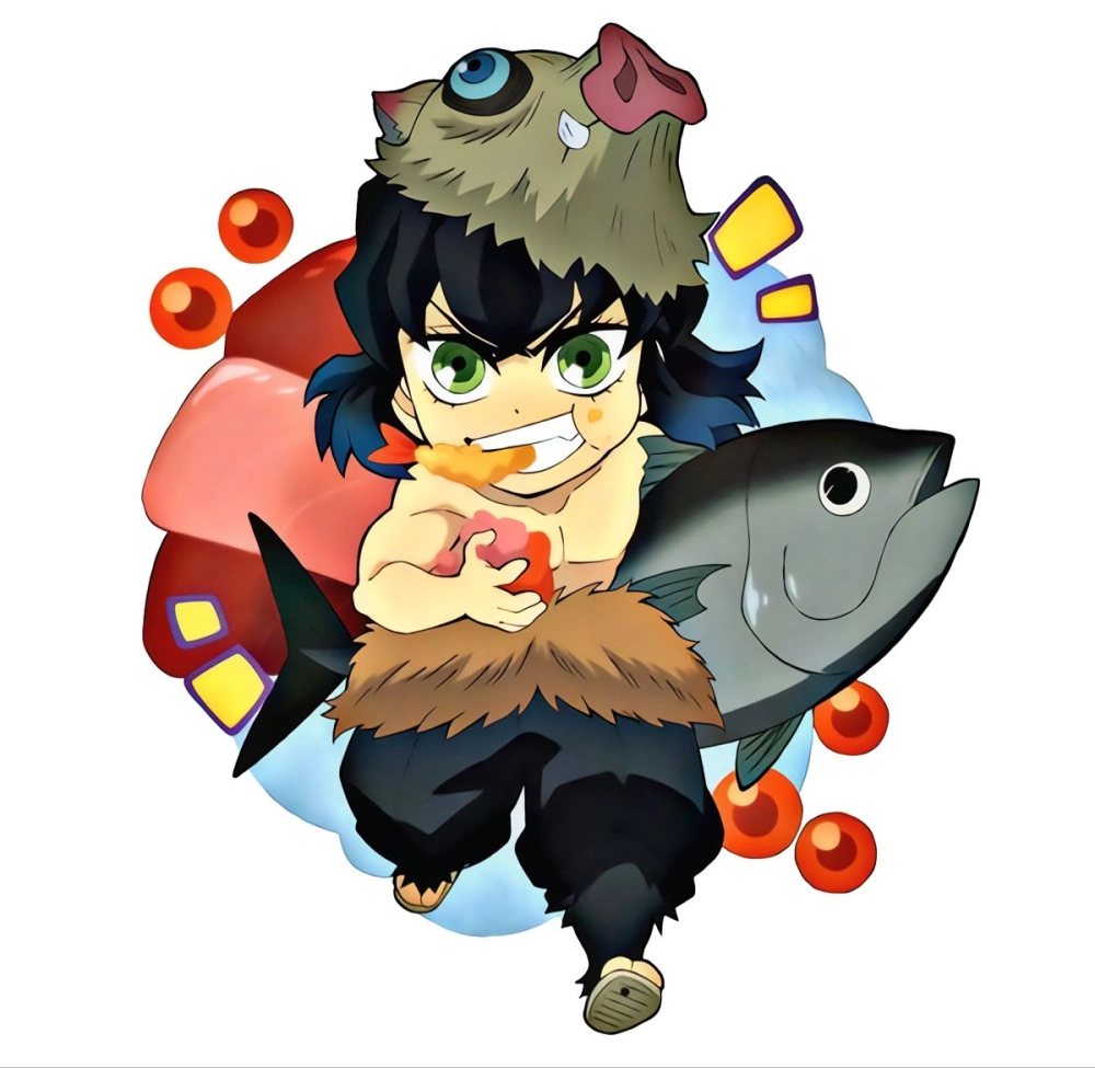 Hashibira Inosuke chibi fierce and cute