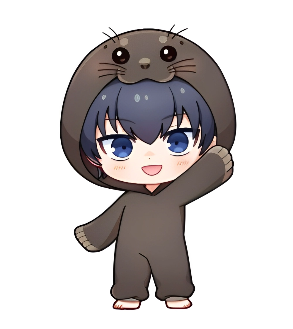 Isagi chibi filled with playful charm