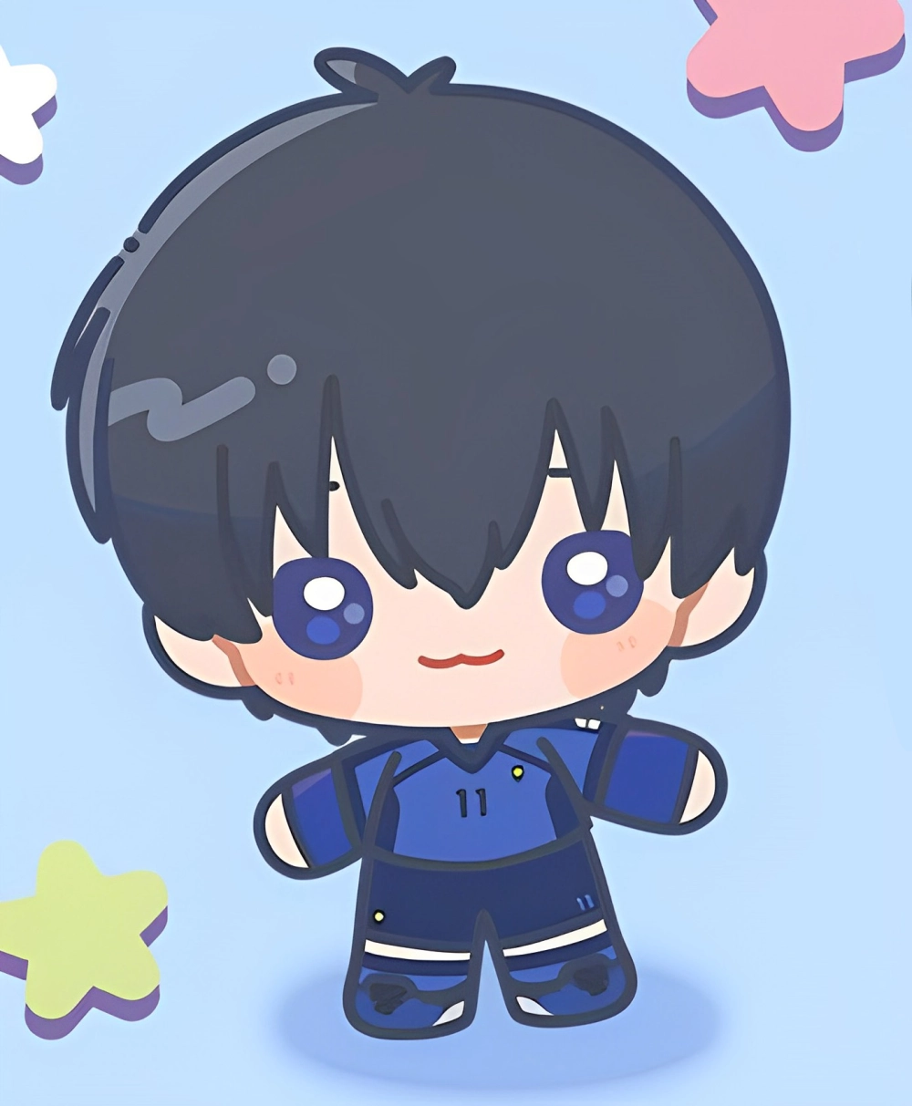 Isagi chibi plush soft and adorable