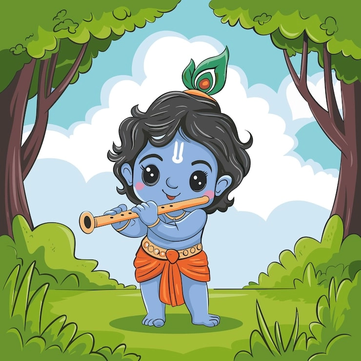 Chibi Krishna fanart sparks creative inspiration