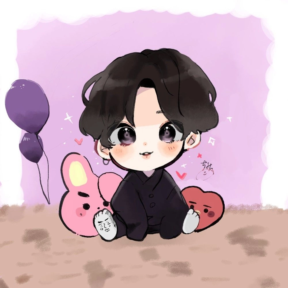 Jungkook chibi profile picture makes profiles lively