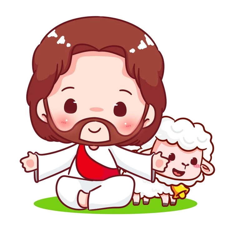 Chibi Jesus Easter glows with soft holiday charm