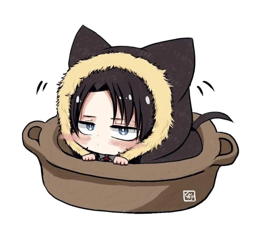 Levi chibi cleaning adorable and funny