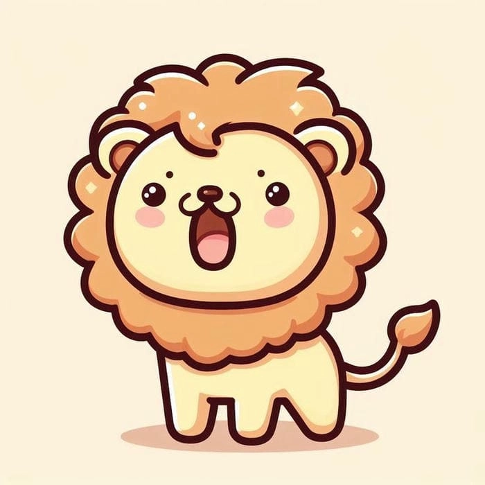 Chibi lion keychain roaring cuteness to carry