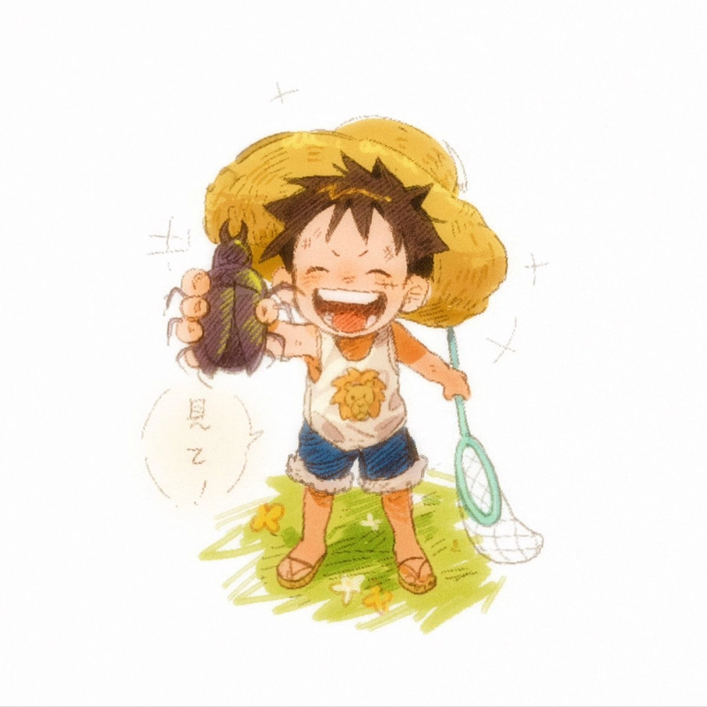 Monkey D Luffy chibi small yet bold